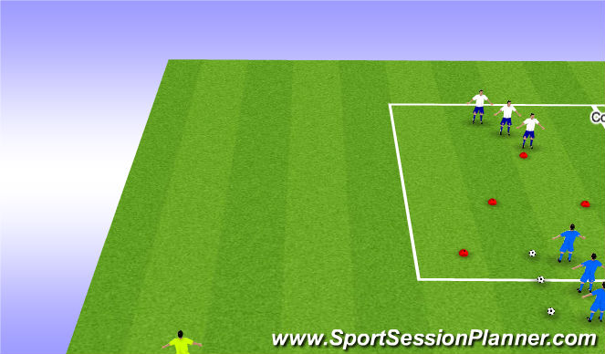 Football/Soccer Session Plan Drill (Colour): Activity One