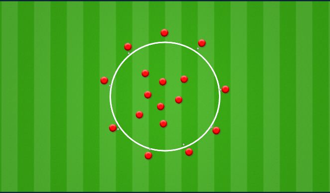 Football/Soccer Session Plan Drill (Colour): half in, half out