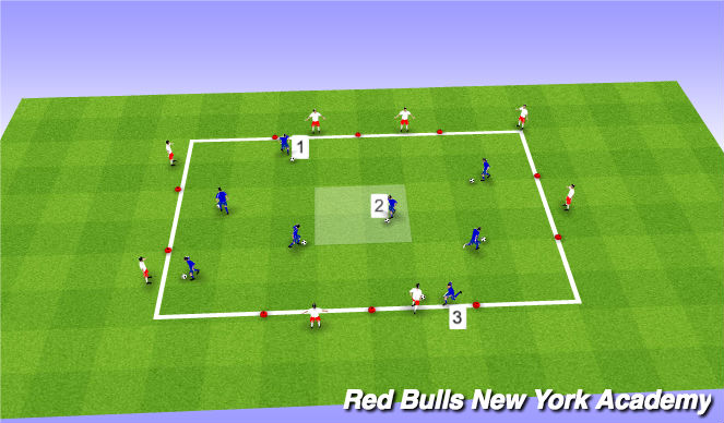 Football/Soccer Session Plan Drill (Colour): Warm-up