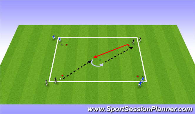 Football/Soccer Session Plan Drill (Colour): U11's: First Touch