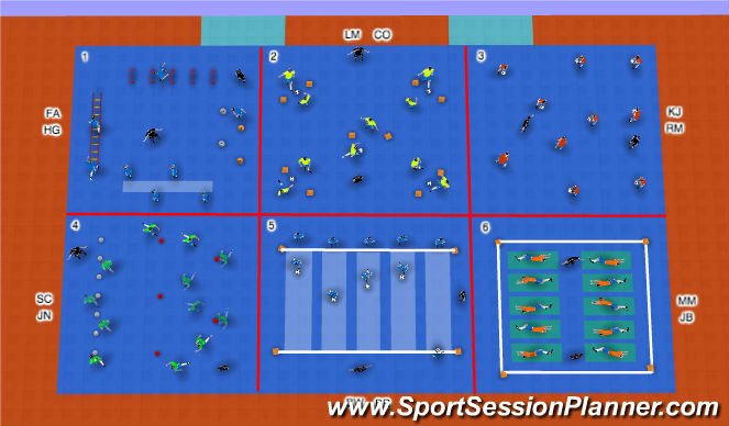 Futsal Session Plan Drill (Colour): Soccer Stations