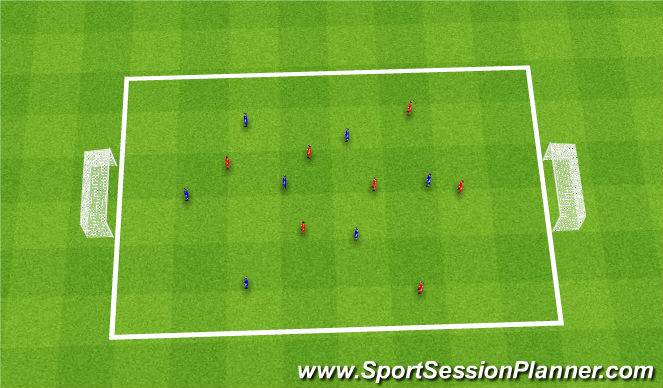 Football/Soccer Session Plan Drill (Colour): SSG