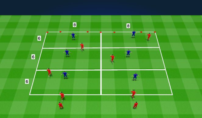 Football/Soccer Session Plan Drill (Colour): Fun Warm Up 1