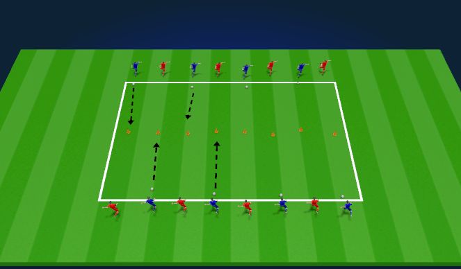 Football/Soccer Session Plan Drill (Colour): Passing 1