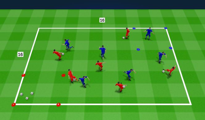 Football/Soccer Session Plan Drill (Colour): Passing 2