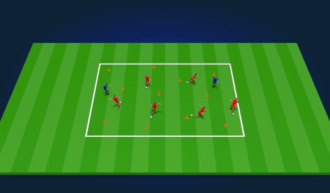 Football/Soccer Session Plan Drill (Colour): Passing 5