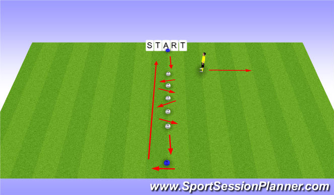 Football/Soccer Session Plan Drill (Colour): back diags