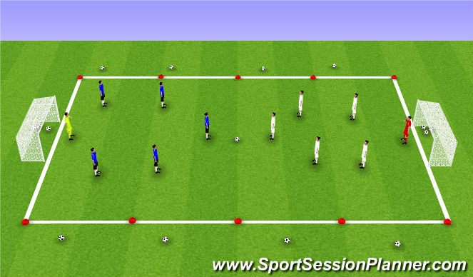 Football/Soccer Session Plan Drill (Colour): SSG