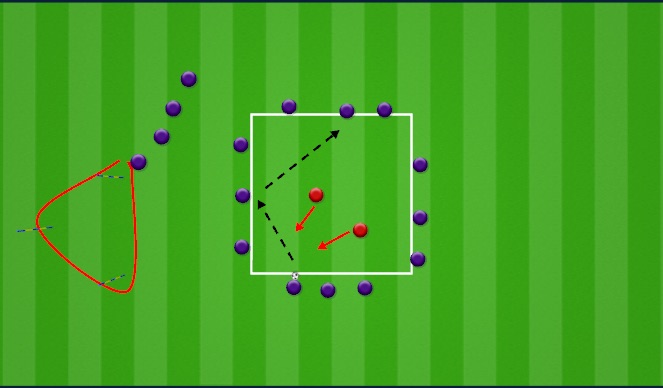 Football/Soccer Session Plan Drill (Colour): Rondo and Dynamic warm up