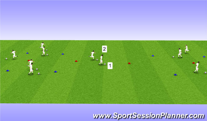 Football/Soccer Session Plan Drill (Colour): Mirror Image