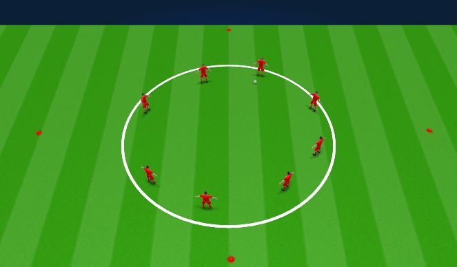 Football/Soccer Session Plan Drill (Colour): Warm-Up - Passing in a Circle