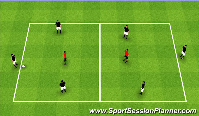 Football/Soccer Session Plan Drill (Colour): Target Exchange