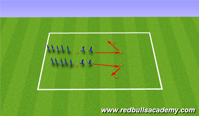 Football/Soccer Session Plan Drill (Colour): Warm up