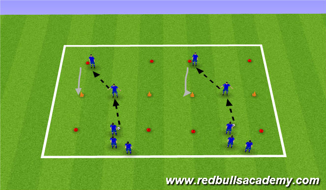 Football/Soccer Session Plan Drill (Colour): passing recieving