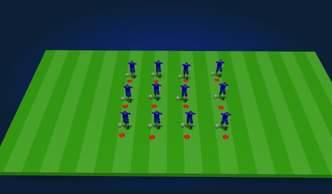 Football/Soccer Session Plan Drill (Colour): Ball Mastery