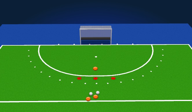 Hockey Session Plan Drill (Colour): Technial Receive and shoot