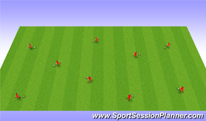 Football/Soccer Session Plan Drill (Colour): Warm up