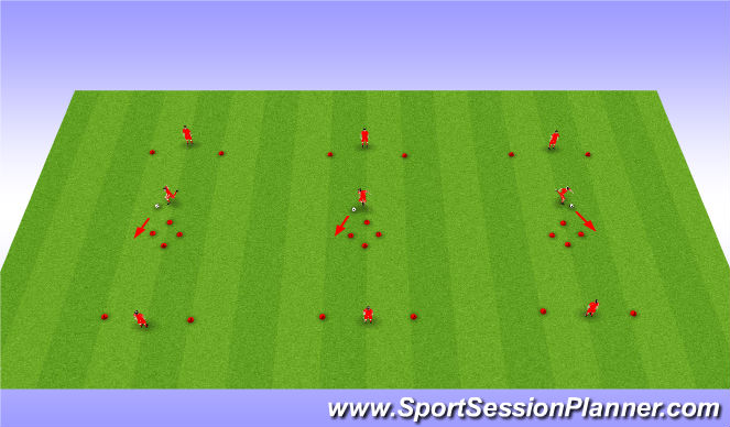 Football/Soccer Session Plan Drill (Colour): Technical