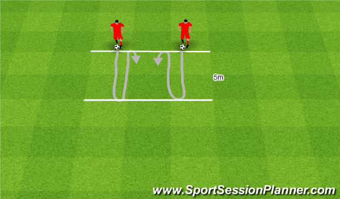 Football/Soccer Session Plan Drill (Colour): Linie równoległe.