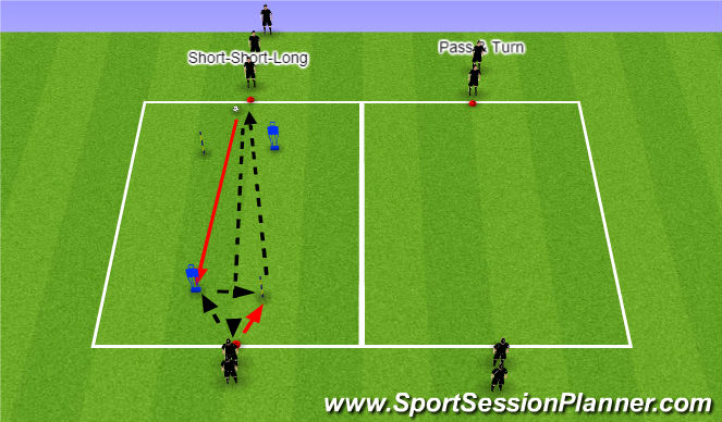 Football/Soccer Session Plan Drill (Colour): Passing Lines 2