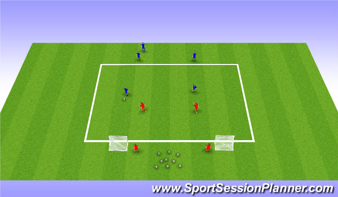 Football/Soccer Session Plan Drill (Colour): Skill 2