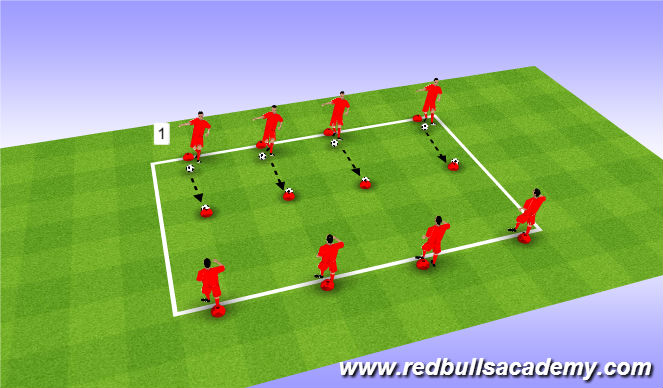 Football/Soccer Session Plan Drill (Colour): Warm Up