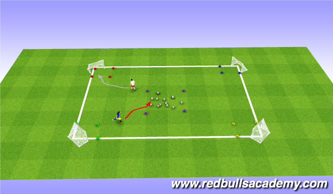 Football/Soccer Session Plan Drill (Colour): Pizza Planet Claw Game