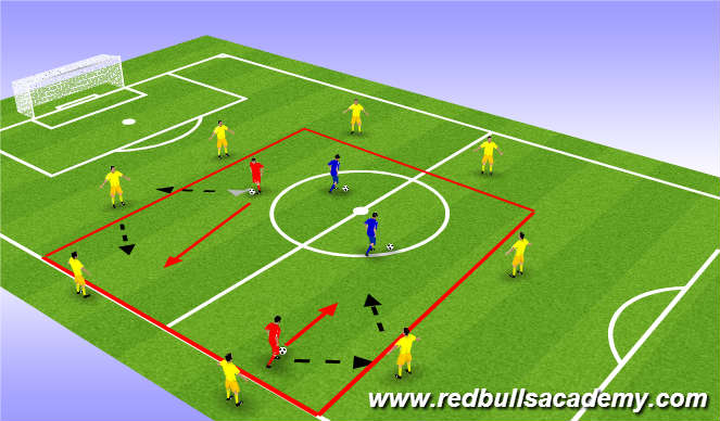 Football/Soccer Session Plan Drill (Colour): Warm-Up (NYRB TRAVEL)