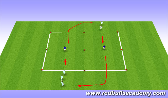 Football/Soccer Session Plan Drill (Colour): Warm up