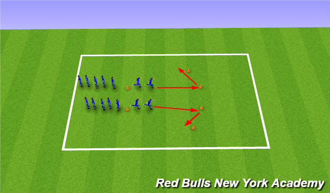 Football/Soccer Session Plan Drill (Colour): Warm up