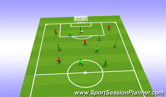 Football/Soccer Session Plan Drill (Colour): pass and move