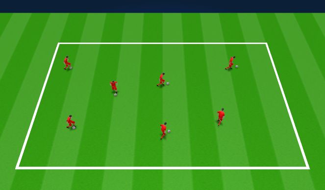 Football/Soccer Session Plan Drill (Colour): Free Dribble