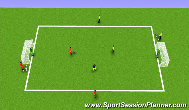 Football/Soccer Session Plan Drill (Colour): 1v1+ number 8