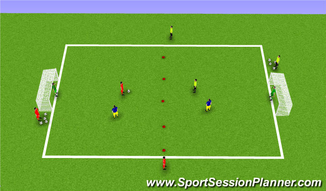 Football/Soccer Session Plan Drill (Colour): 1v1+ number 10