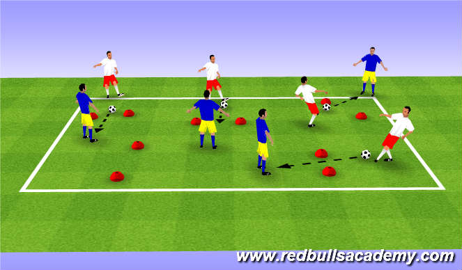 Football/Soccer Session Plan Drill (Colour): Main Theme 1