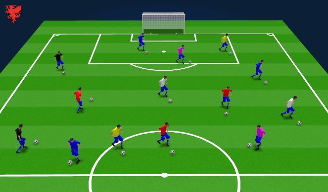 Football/Soccer Session Plan Drill (Colour): Ball Mastery