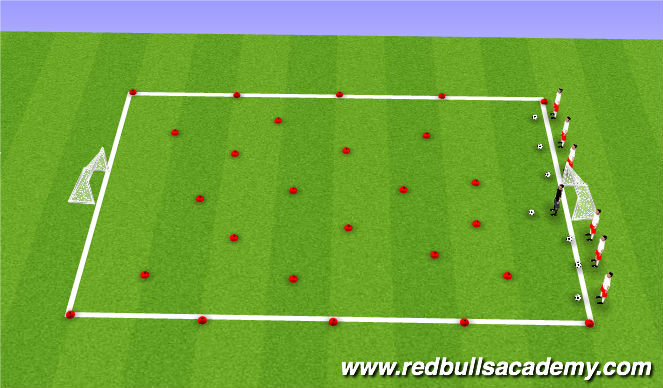 Football/Soccer Session Plan Drill (Colour): Main Activity