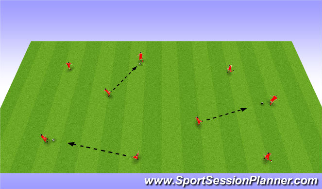 Football/Soccer Session Plan Drill (Colour): Warm up