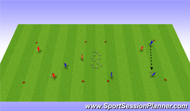 Football/Soccer Session Plan Drill (Colour): Skill