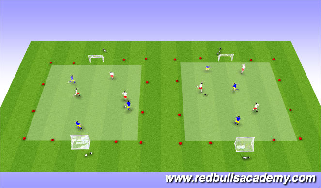 Football/Soccer Session Plan Drill (Colour): Small-Sided Games Tournament 3v3