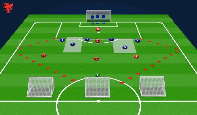 Football/Soccer Session Plan Drill (Colour): Match Prep-Diamond