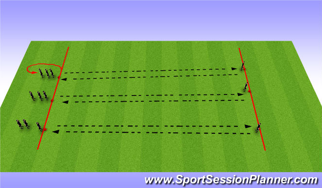 Football/Soccer Session Plan Drill (Colour): Passing Relay Game