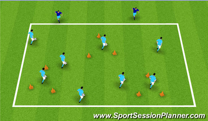 Football/Soccer Session Plan Drill (Colour): Get Out