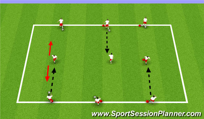 Football/Soccer Session Plan Drill (Colour): Passing&Receing 