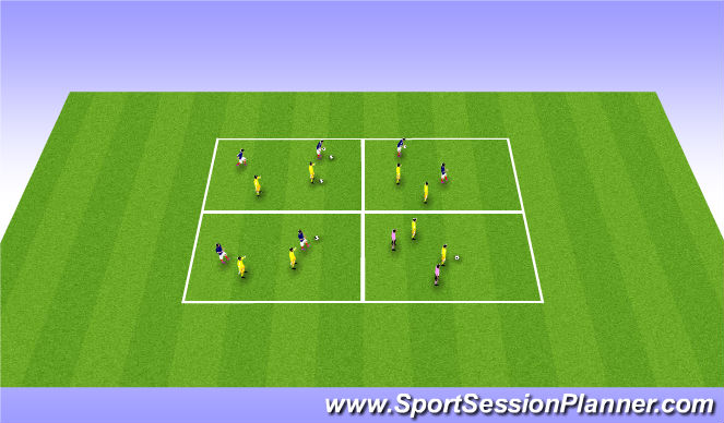 Football/Soccer Session Plan Drill (Colour): Warm Up