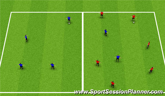 Football/Soccer Session Plan Drill (Colour): Ball Retrieval Game