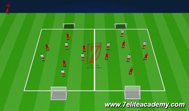 Football/Soccer Session Plan Drill (Colour): Small Sided Games