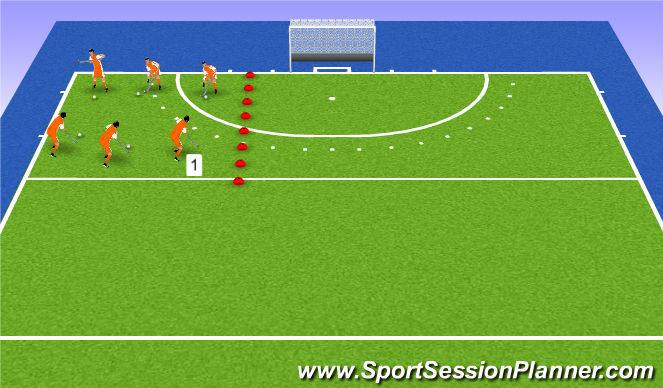 Hockey Session Plan Drill (Colour): catch me if you can