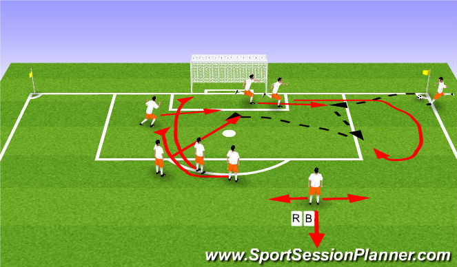 Football/Soccer Session Plan Drill (Colour): Valencia