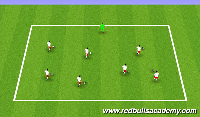 Football/Soccer Session Plan Drill (Colour): Warm up